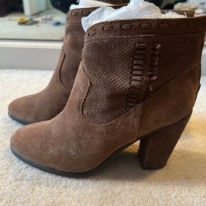 Vince Camuto tan ankle boots